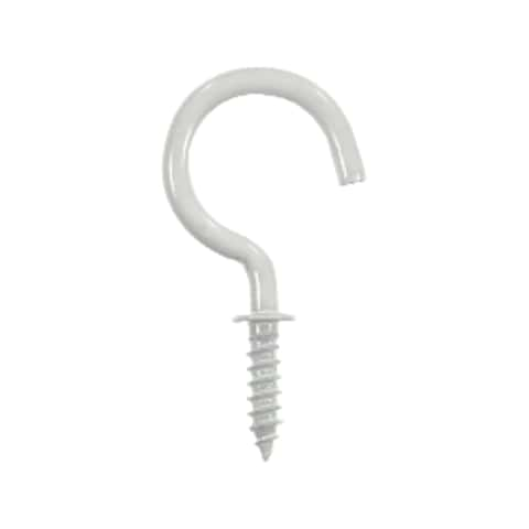 Ace Small Zinc-Plated Silver Steel 1.375 in. L Square Bend Screw Hook 10 lb  10 pk - Ace Hardware