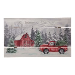 Glitzhome Multicolored Farmhouse Hanging Decor 14 in.