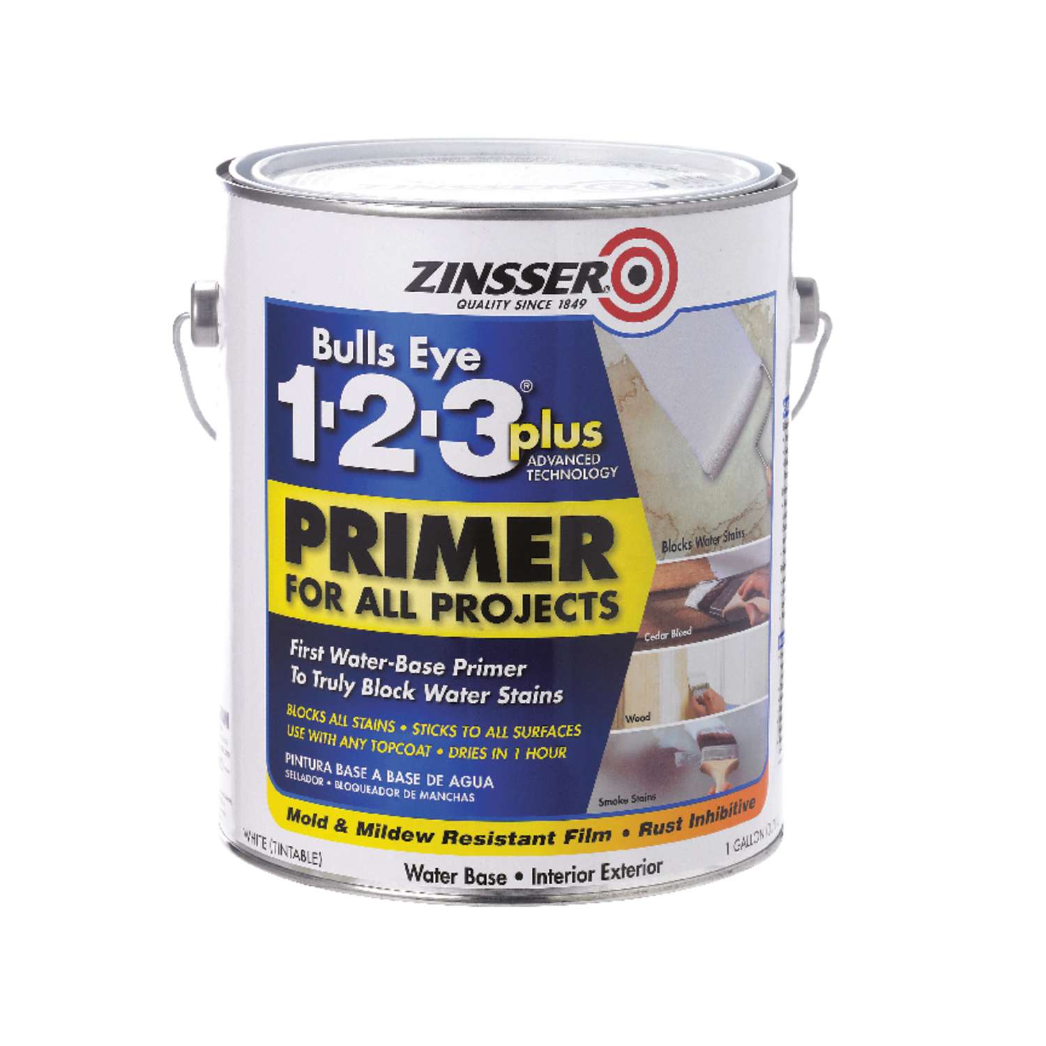 Zinsser Bulls Eye 123 Plus White WaterBased Acrylic Primer 1 gal