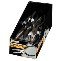 Performance Tool Mechanics Products 6 in. Steel Long Nose Pliers