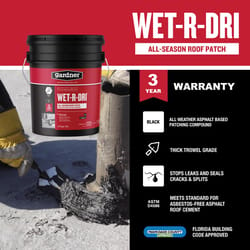 Gardner Wet-R-Dri Gloss Black Patching Cement All-Weather Roof Cement 5 gal