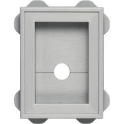 Builders Edge 6 in. H X 5 in. W X 1 in. L Unfinished Gray Vinyl Mounting Block
