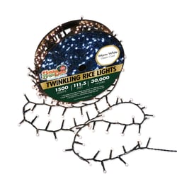 Holiday Bright Lights LED Rice Clear/Warm White 1500 ct String Christmas Lights