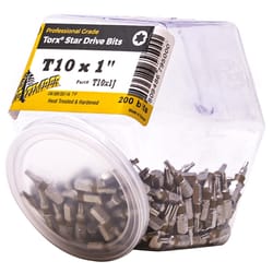 Big Timber Star T10 Head X 1 in. L Torx Insert Bit Steel 200 pc