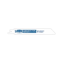 Century Drill & Tool 6 in. Bi-Metal Contractor Series Reciprocating Saw Blade 18 TPI 5 pk