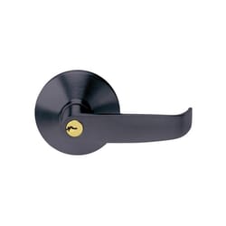 Tell Matte Black Keyed Entry Lever 2 in.