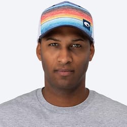 Costa Baja Stripe Trucker Hat Blue One Size Fits All