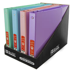 Bazic Products 1 in. W X 9.96 in. L 3-Ring Assorted View Binder