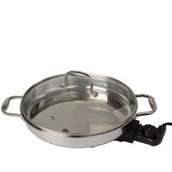 CucinaPro Stainless Steel Electric Skillet 12 in. Silver