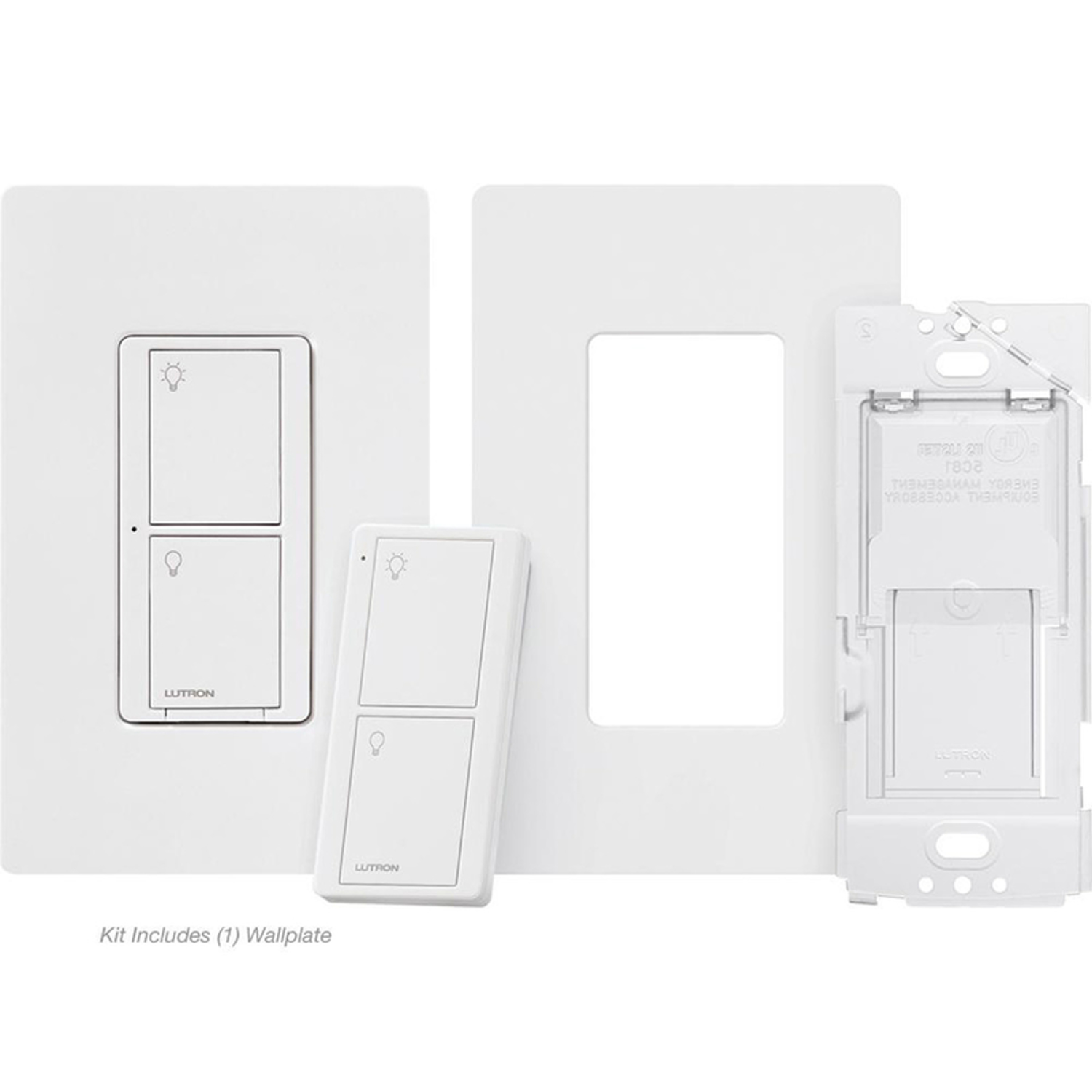 Photos - Household Switch Lutron Caseta 5 amps 3-Way Smart-Enabled Switch White 1 pk P-PKG1WS-WH 