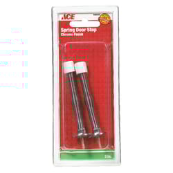 Ace 3 in. W Metal Chrome Yellow Spring Door Stop Mounts to door and wall 0 in.