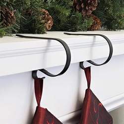 Haute Decor MantleClip Black Stocking Holder 2 in.