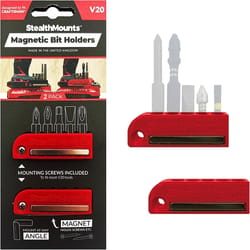 StealthMounts Red ABS Magnetic Bit Holder 2 pk