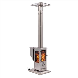 Timber Stoves Revere 90000 BTU Wood Pellet Stainless Steel Freestanding Patio Heater 400 sq ft