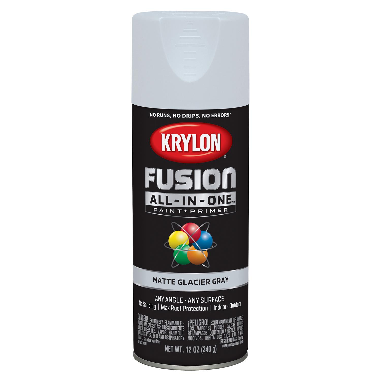 Krylon Fusion All In One Matte Glacier Gray Paint Primer Spray Paint   E5e1ee06 C2a6 4285 Aac6 48c747bf4236