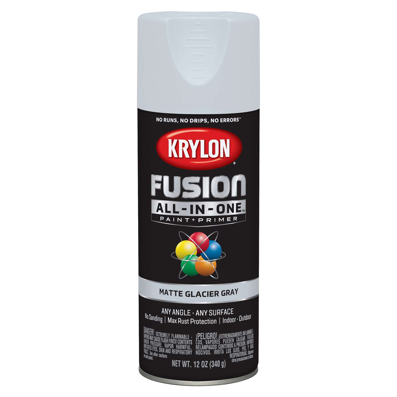 Krylon Fusion AllInOne Matte Glacier Gray Paint + Primer Spray Paint