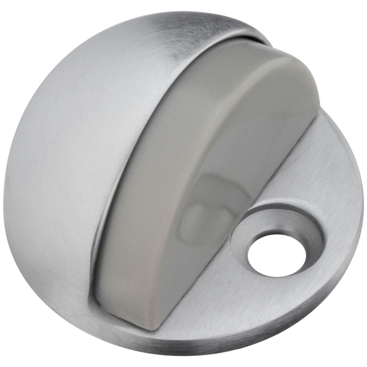 National Hardware Solid Brass w/Rubber Bumper Chrome Silver Door Stop