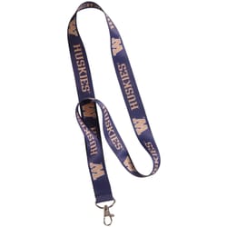 HILLMAN NCAA Polyester Multicolored Coined-Edge Split Lanyard