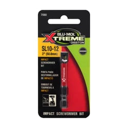 Blu-Mol Xtreme Slotted 10-12 X 2 in. L Screwdriver Bit S2 Tool Steel 2 pc