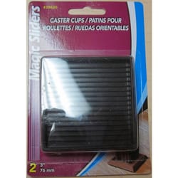 Magic Sliders Rubber Protective Pads Brown Square 3 in. W X 3 in. L 2 pk