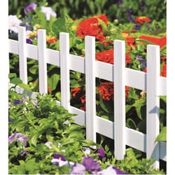 Greenes 3 ft. L X 18 in. H Wood White Garden Fence