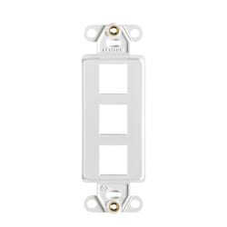 Leviton White 1 gang Thermoplastic Decorator Wall Plate 1 pk