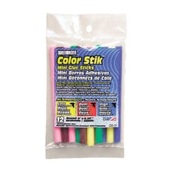 Surebonder Color Stik .28 in. D X 4 in. L Mini Glue Sticks Assorted Colors 12 pk