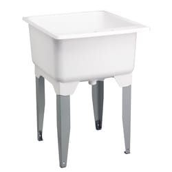 Mustee Utilatub 23 in. W X 25 in. D Single Polypropylene Laundry Tub