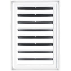 Builders Edge 12 in. W X 18 in. L White Copolymer Wall Louver