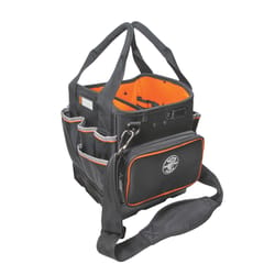 Klein Tools Tradesman Pro 10-1/4 in. W X 12-1/4 in. H Tote Bag 40 pocket Black/Orange 1 pc