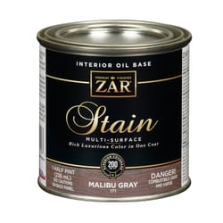 ZAR Solid Malibu Gray Oil-Based Polyurethane Wood Stain 1/2 pt