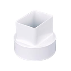 NDS Schedule 40 4-1/2 in. Hub PVC 4 in. Downspout Adapter 1 pk