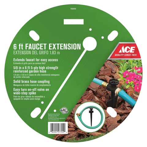 Ace 5/8 in. D X 6 ft. L Medium Duty Faucet Hose Extender Green Ace 5/8 in. D X 6 ft. L Medium Duty Faucet Hose Extender Green