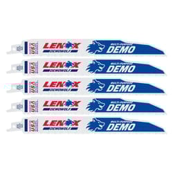 Lenox DEMOWOLF 9 in. Bi-Metal WAVE EDGE Reciprocating Saw Blade 10 TPI 5 pk