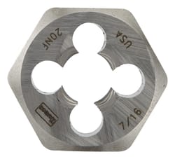 Irwin Hanson High Carbon Steel SAE Hexagon Die 7/16 in. 1 pc