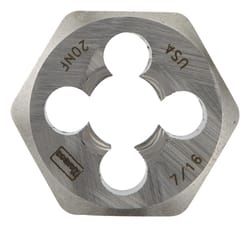 Irwin Hanson High Carbon Steel SAE Hexagon Die 7/16 in. 1 pc