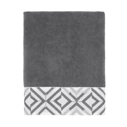 Avanti Linens Harlow Nickel Polyester Concentric Diamonds Hand Towel 1 pc