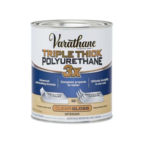 Varathane Gloss Clear Water-Based Triple Thick Polyurethane 1 qt