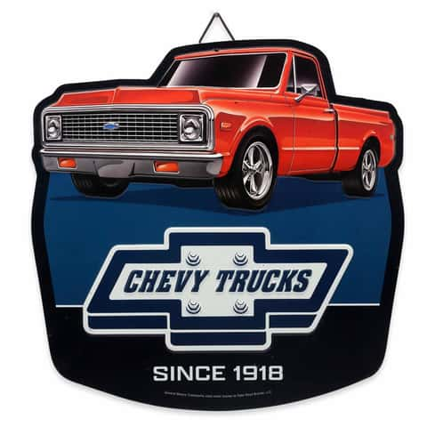 Open Road Brands Chevy Trucks Metal Wall Thermometer