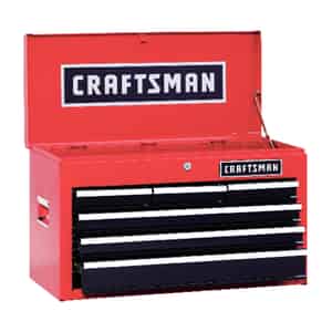 Craftsman  26 in. 6 drawer Steel  Top Tool Chest  15-1/4 in. H x 12 in. D Red/Black 