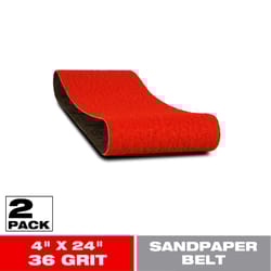 Diablo 24 in. L X 4 in. W Premium Zirconium Blend Sanding Belt 36 Grit Ultra Coarse 2 pk