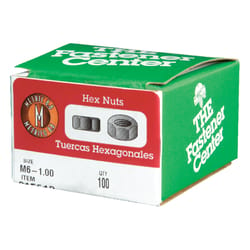 Hillman M6-1.00 mm Zinc-Plated Steel Metric Hex Nut 100 pk