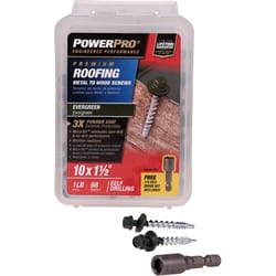 HILLMAN Power Pro No. 10 Ga. X 1.5 in. L Hex Drive Washer Head Fine Roofing Screws