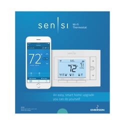 Emerson Sensi Built In WiFi Heating and Cooling Push Buttons Smart-Enabled Thermostat