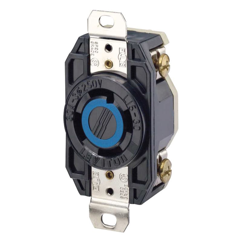 Leviton V-O-Max 30 amps 250 V Black Outlet L15-30R 1 pk - 02720-000 - Electrical Switches  sku 02720-000