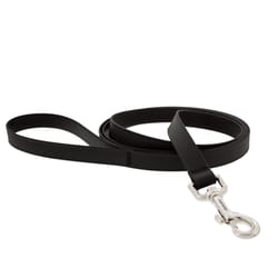 LupinePet Splash Jet Black BioThane Dog Leash One Size Fits All