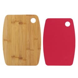 Totally Bamboo Eco-Culinaire 12 in. L X 9 in. W X 0.63 in. Bamboo/Polypropylene Cutting Board Set