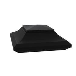 Nuvo Iron 3 in. H X 6 in. W X 6 in. L Black Plastic Pyramid Post Top