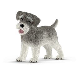 Schleich Farm World Miniature Schnauzer Toy Gray/White
