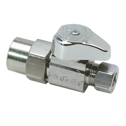 BrassCraft 1/2 in. CPVC outlets X 1 in. Compression Brass Straight Stop Valve